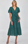 Butterfly Sleeve Shirred Waist Maxi Dress ADR1138-2A