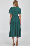 Butterfly Sleeve Shirred Waist Maxi Dress ADR1138-2A
