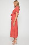 Butterfly Sleeve Shirred Waist Maxi Dress ADR1138-2A