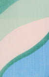 Abstract Printed Set with Top and Curved Seam Skirt