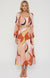 Abstract Printed Set with Top and Curved Seam Skirt