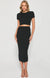 Knit Set with Round Neck Top & Midi Skirt