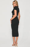 Knit Set with Round Neck Top & Midi Skirt