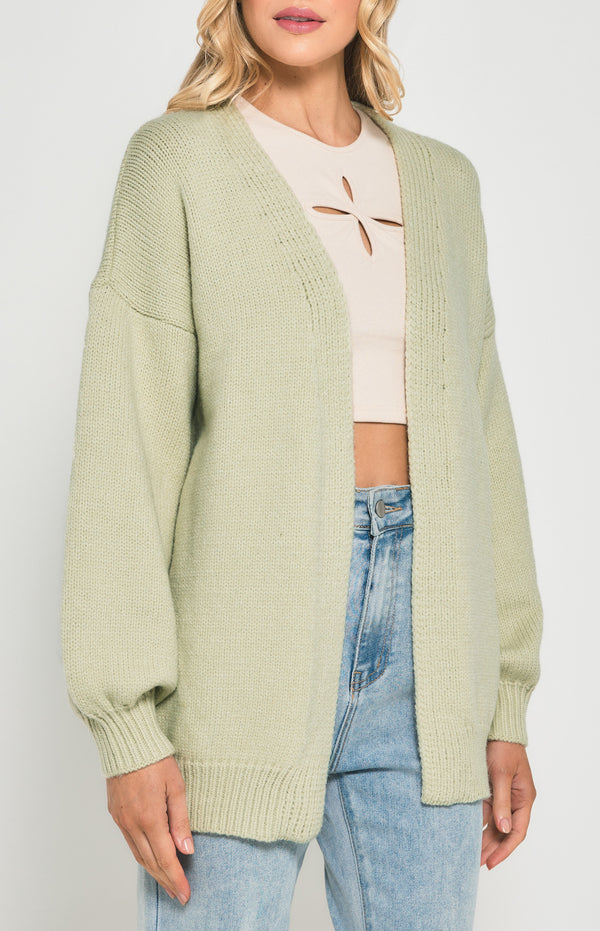 Oversized Bubble Sleeve Cardigan