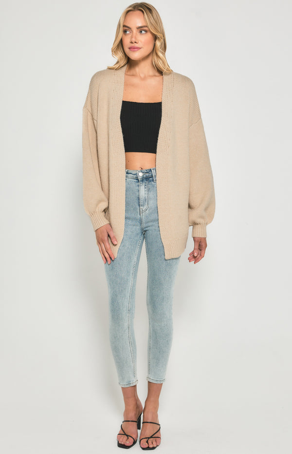 Oversized Bubble Sleeve Cardigan