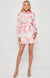 Abstract Print Textured Shirt Dress