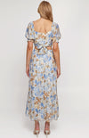 Printed Set with Top and Wave Seam Skirt