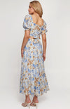 Printed Set with Top and Wave Seam Skirt
