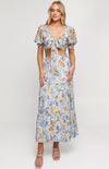 Printed Set with Top and Wave Seam Skirt