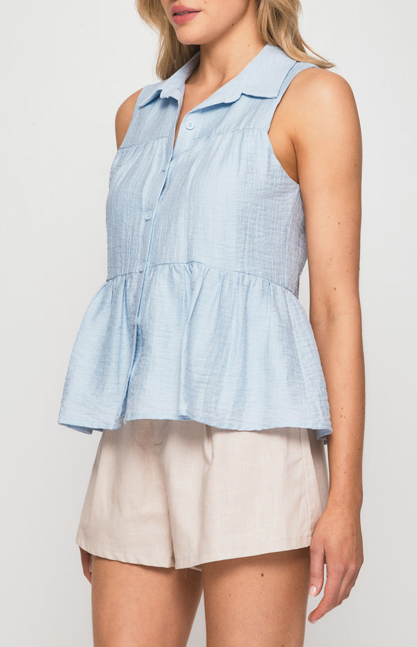 PaleBlue Top Singlet