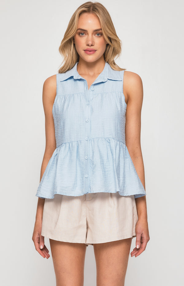 PaleBlue Top Singlet