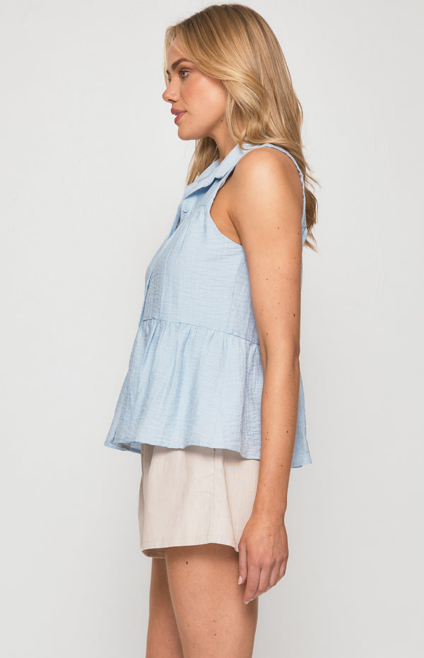 PaleBlue Top Singlet