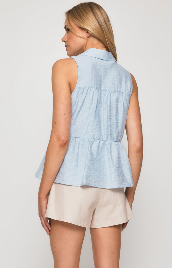 PaleBlue Top Singlet
