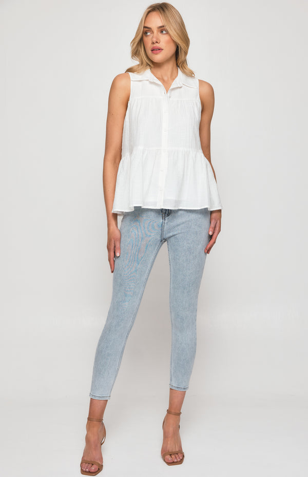 PaleBlue Top Singlet