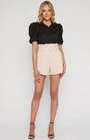 Gigot Sleeves Textured Button Up Shirt
