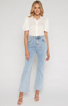 Gigot Sleeves Textured Button Up Shirt