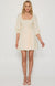 Scoop Neckline Shirred Bodice Mini Dress