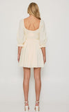 Scoop Neckline Shirred Bodice Mini Dress